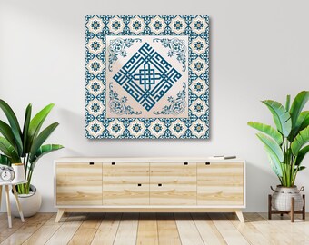Islamic wall art canvas print featuring Arabic calligraphy of Lilah Al-hamed.