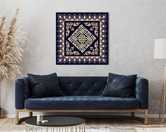 Islamic Wall Art Canvas Print, Arabic Calligraphy of Lilah Al-hamed, Islamic Gifts & Home Decor