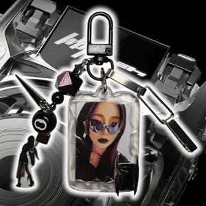 Kpop Aespa Karina Whiplash inspired keychain double sided