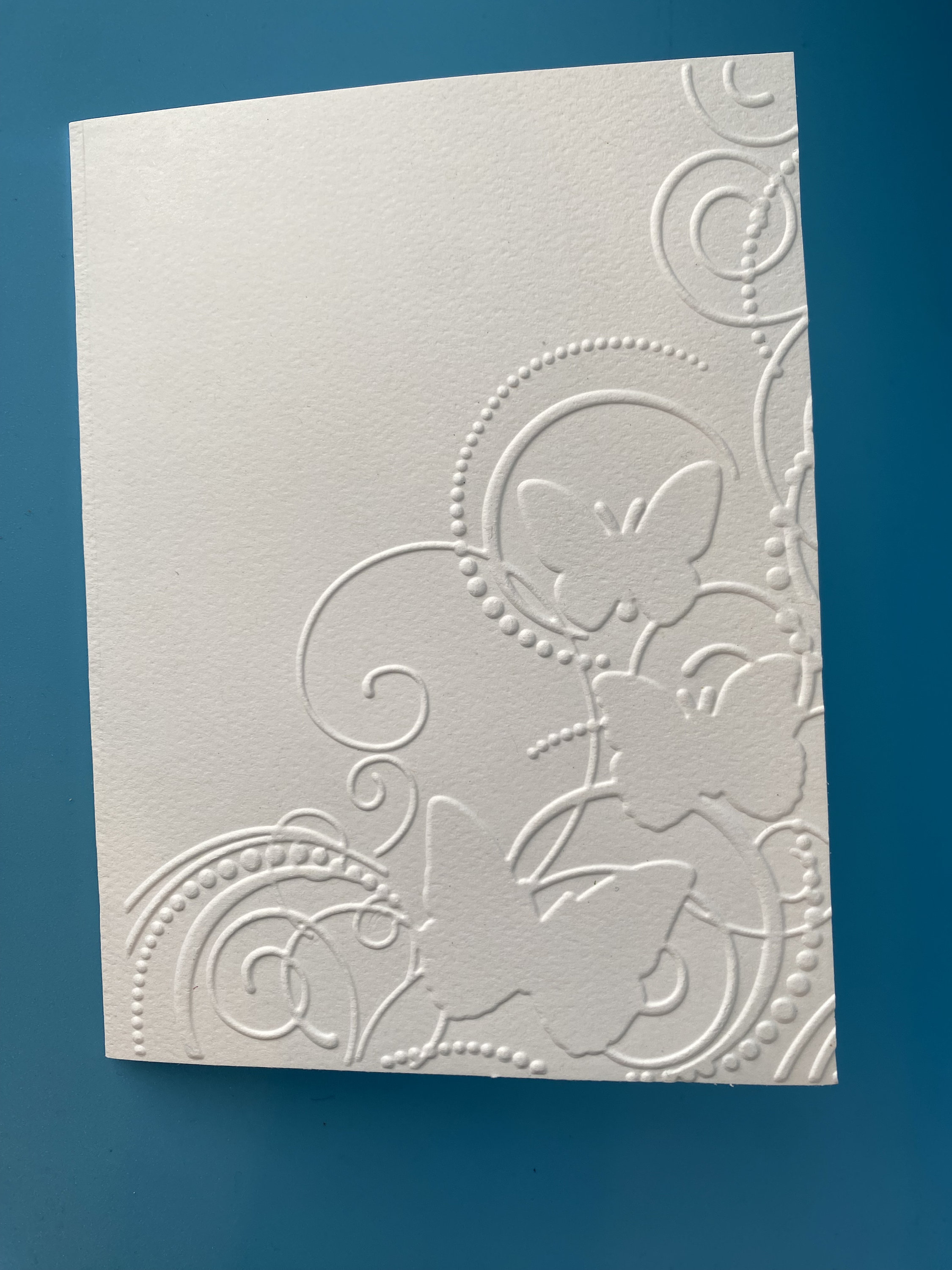 Set of 6/butterfly Embossed Notecards - Etsy