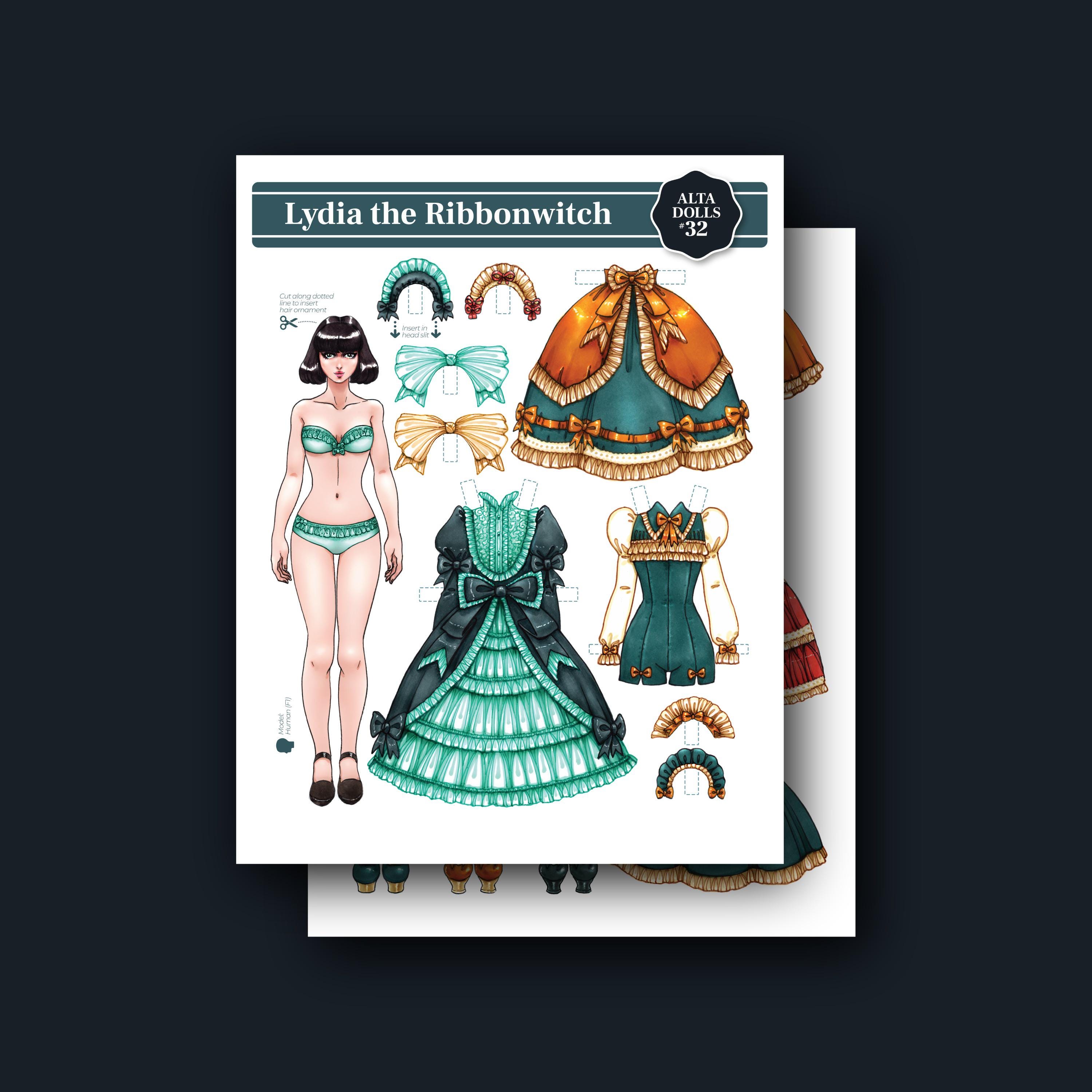 Lydia Printable Paper Doll | 2-page PDF, 8.5