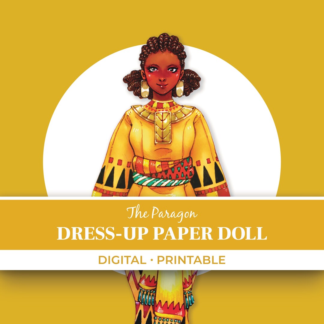 Printable Dress-up Paper Doll With 18 Clothes/items in Tabbed &amp; Tab ...