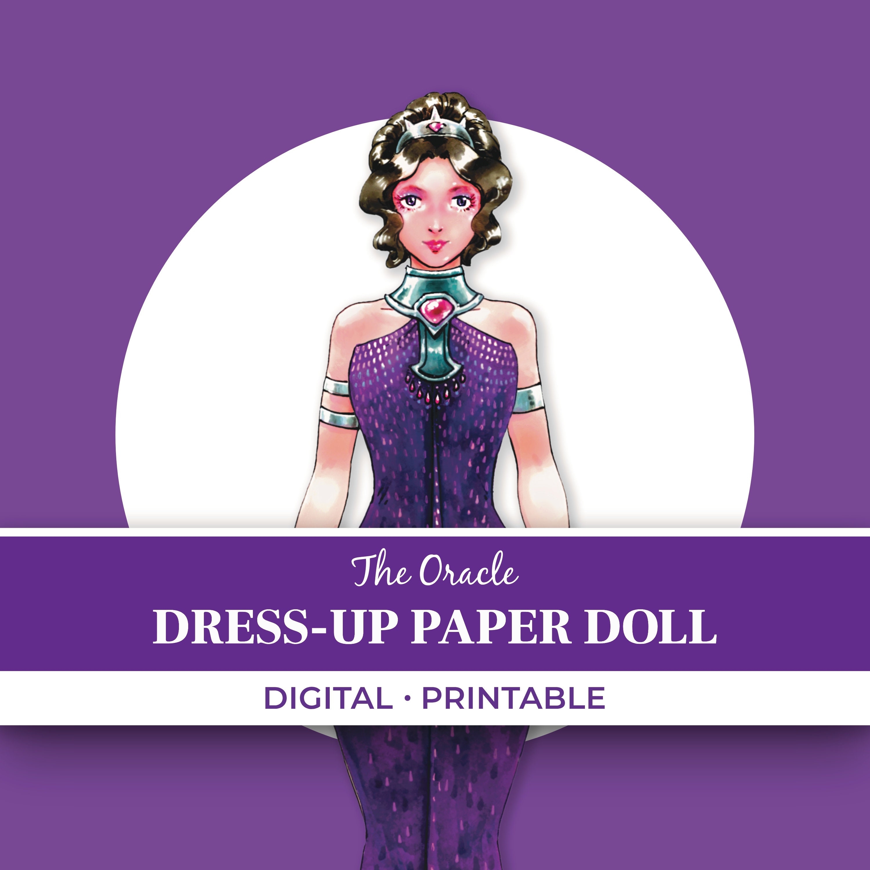 Printable Dress up Paper Doll With 24 Clothes items in Tabbed Tab less Versions PDF 2 Pages 8.5 X 11 the Oracle Etsy
