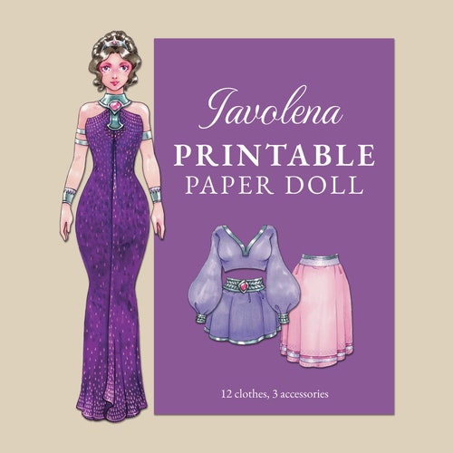 Camilla Printable Paper Doll Etsy