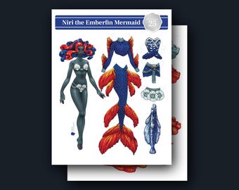 Niri Printable Paper Doll | 2-Page PDF, 8.5" x 11"