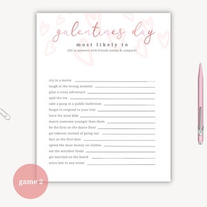 Galentines Day Games, Valentines Games, Printable Valentines Games ...