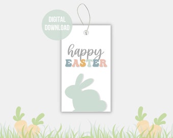 Etichette pasquali stampabili, Buona Pasqua, Etichette cestino pasquale, Etichette bomboniere, Uova di Pasqua, Etichetta dolcetto pasquale, Download istantaneo, Etichetta biscotto pasquale