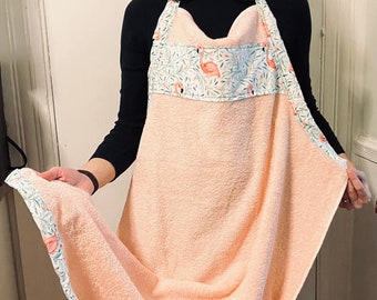 Baby bath towel apron