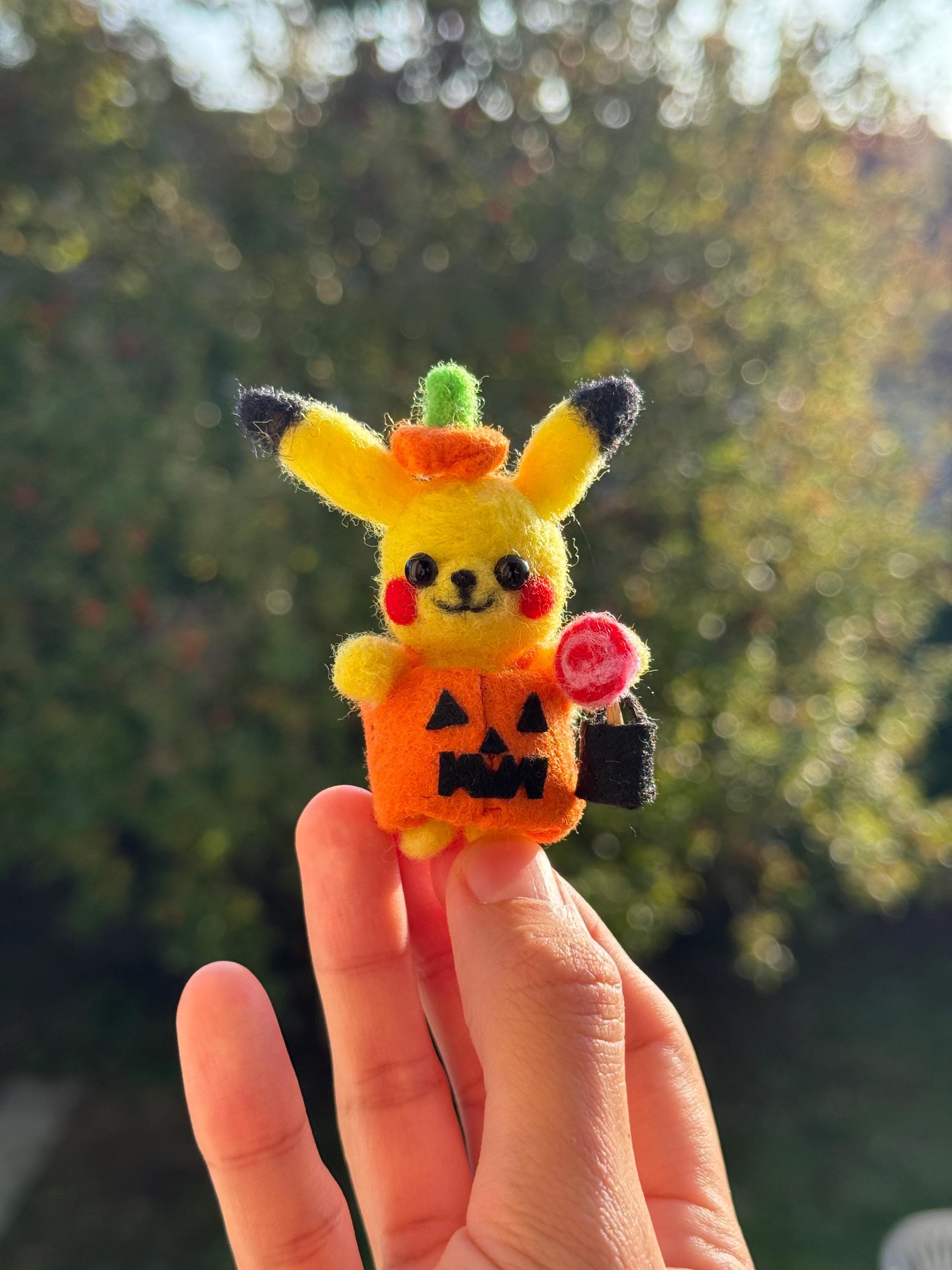 Cute Mini Felt Pikachu Plush Needle Felted Pikachu