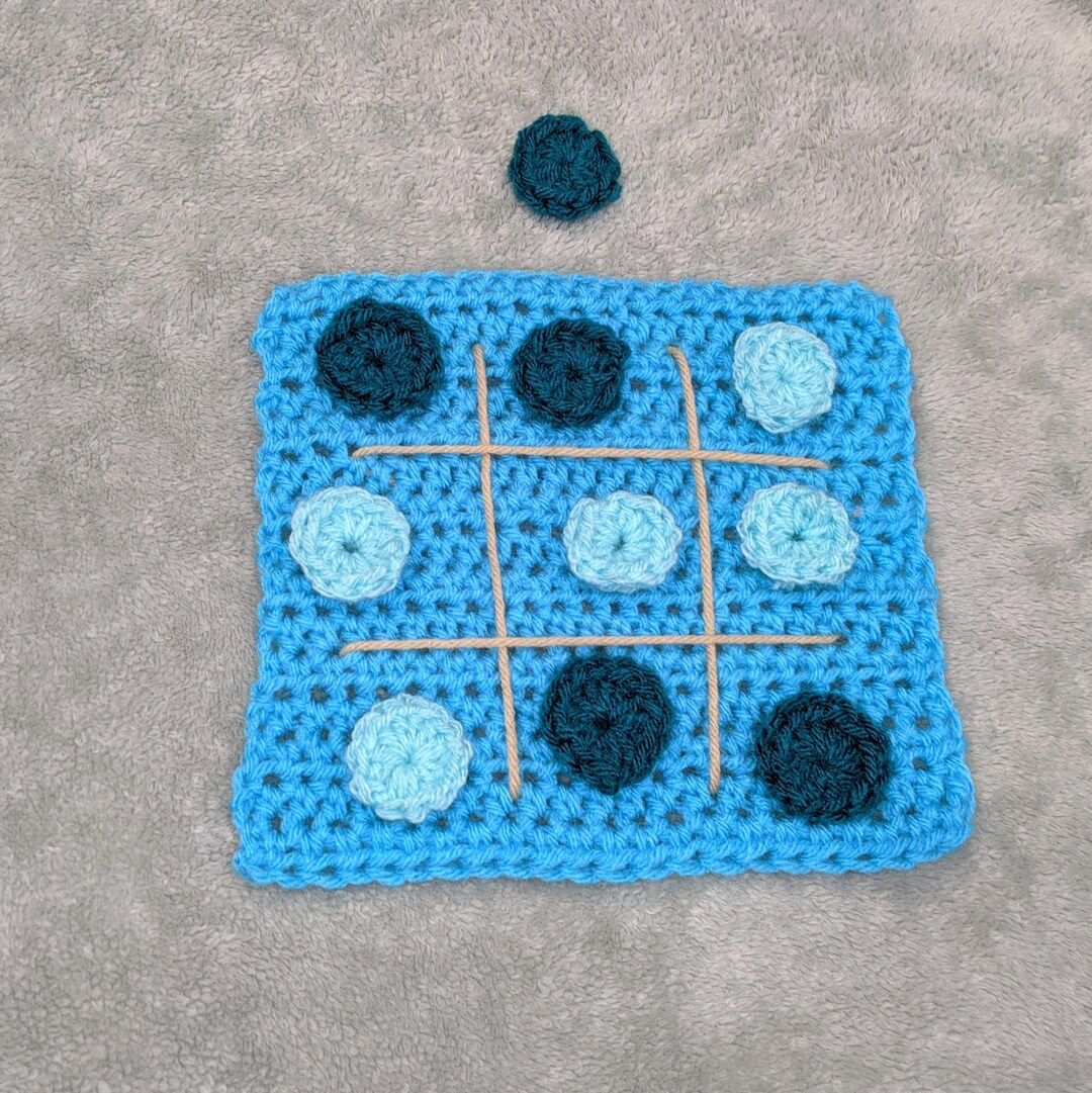 Tictactoe, Game, Crochet Tictactoe, Travel Crochet Game, Space