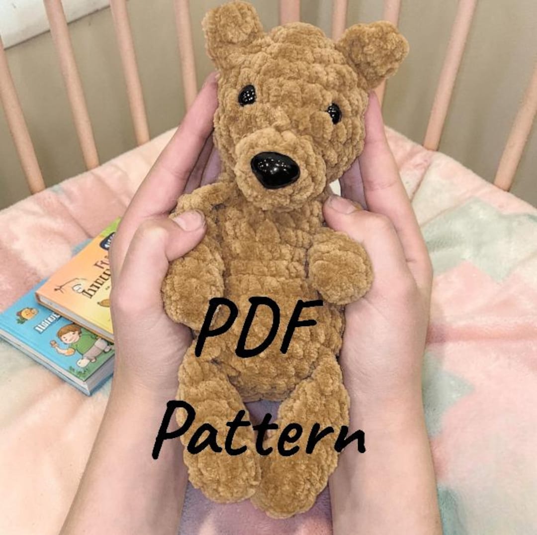 Low Sew Crochet Teddy Bear Pattern – Beginner Amigurumi Tutorial (PDF ...