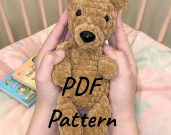 Low Sew Crochet Teddy Bear Pattern – Beginner Amigurumi Tutorial (PDF Download)