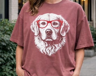 Golden Retriever Comfort Colors T-Shirt | Vintage Style Unisex Tee