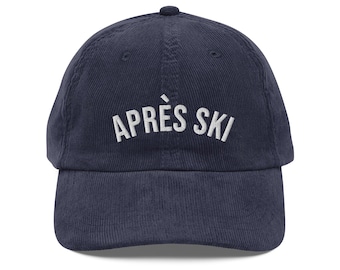 Apres Ski Vintage corduroy cap| Ski hat
