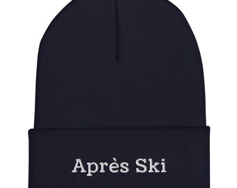 Après Winter Cuffed Beanie in Black 3D Puff Embroidery  display picture 1