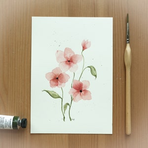 Almost Poppies Original Watercolor Painting