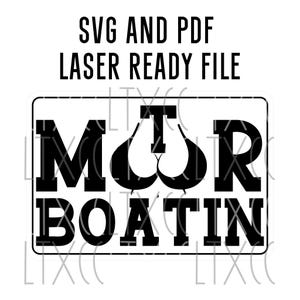 Motor Boatin Hat Patch - SVG and PDF File - Digital Download ONLy
