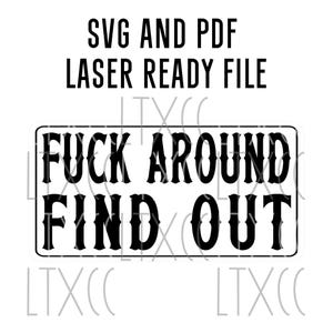 FAFO Hat Patch - SVG and PDF File - Digital Download ONLy