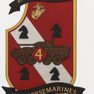 brasão da unidade cortado a laser