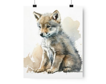 Wolf | Baby Wolf | Cool wolf prints | Boys & Girls room decor | baby wall art | Wolf wall art | Wall art for boys and girls | Nursery