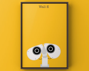 Wall-E, Movie Poster, Digital Download Art, Pixar, large wall art, minimalist, Instant Download
