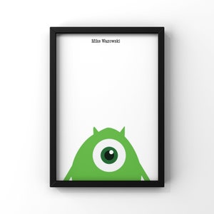 Mike Wazowski Print: Minimalist Movie Poster (Digital Download)