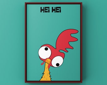 Stampa artistica di Hei Hei Moana: poster cinematografico minimalista (download digitale)
