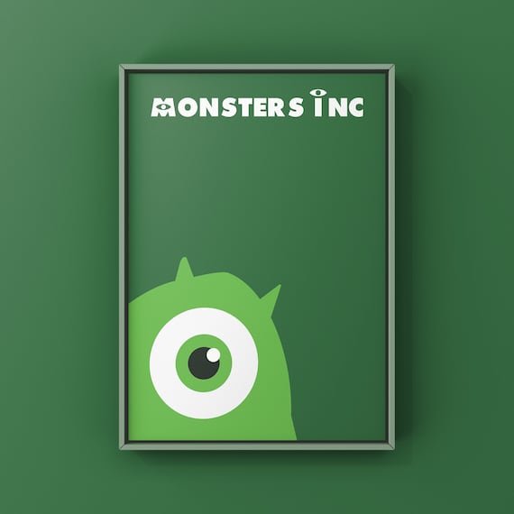 Mike Wazowski Art Print: Minimalist Monsters Inc. Movie Poster (digital  Download) - Etsy