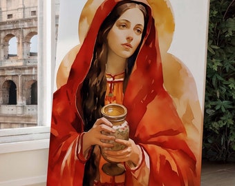 Saint Mary Magdalene Canvas Print | Divine Feminine Wall Art
