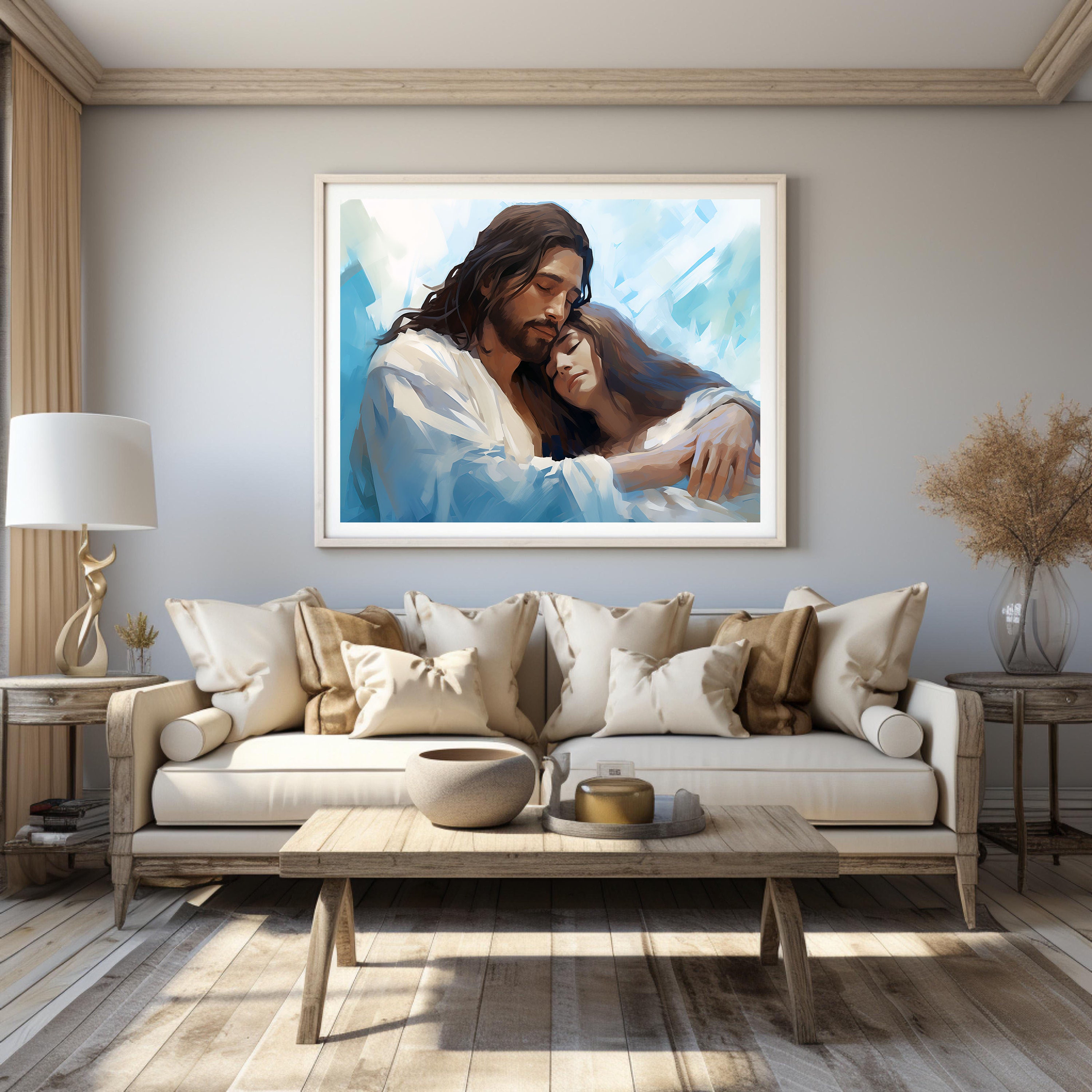 Jesus the Savior | Digital Printable Download | Jesus Christ Embracing ...