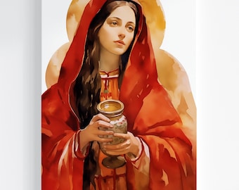Saint Mary Magdalene Art Print | Divine Feminine Canvas Wall Art