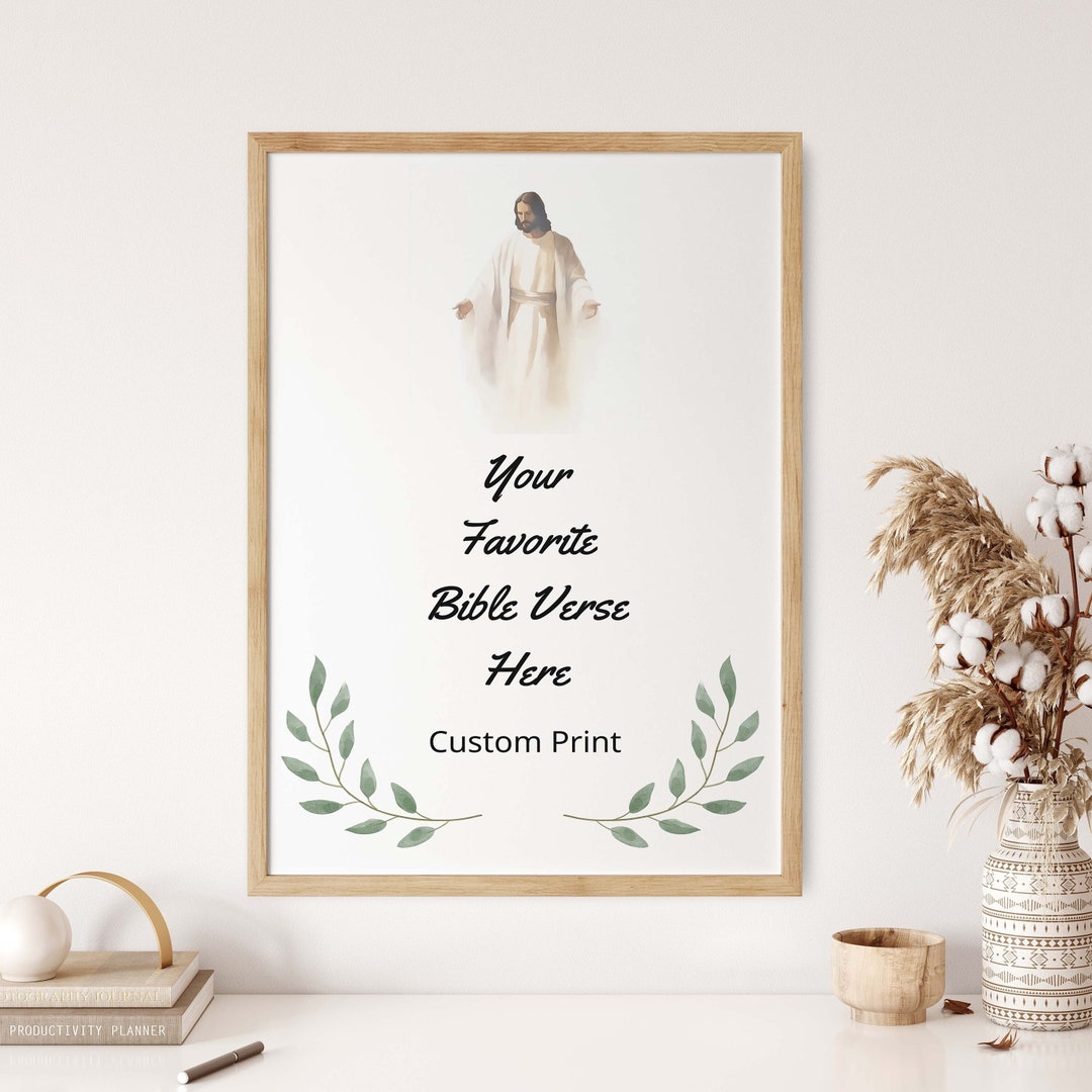 Custom Bible Verse Wall Art | Personalized Christian Print (digital ...