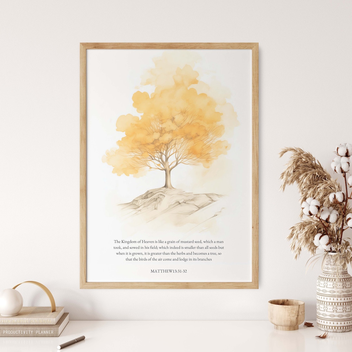 Parable of the Mustard Seed | Digital Download | Bible Verse Sketch ...