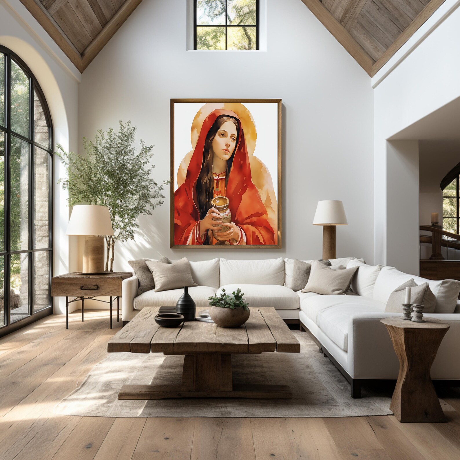 Saint Mary Magdalene | Divine Feminine Painting | Modern Bible Wall Art ...