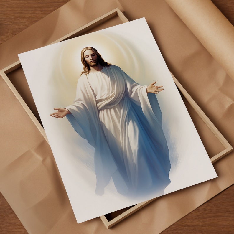 Jesus Christ Art Print | Modern Christian Wall Art (digital Download ...