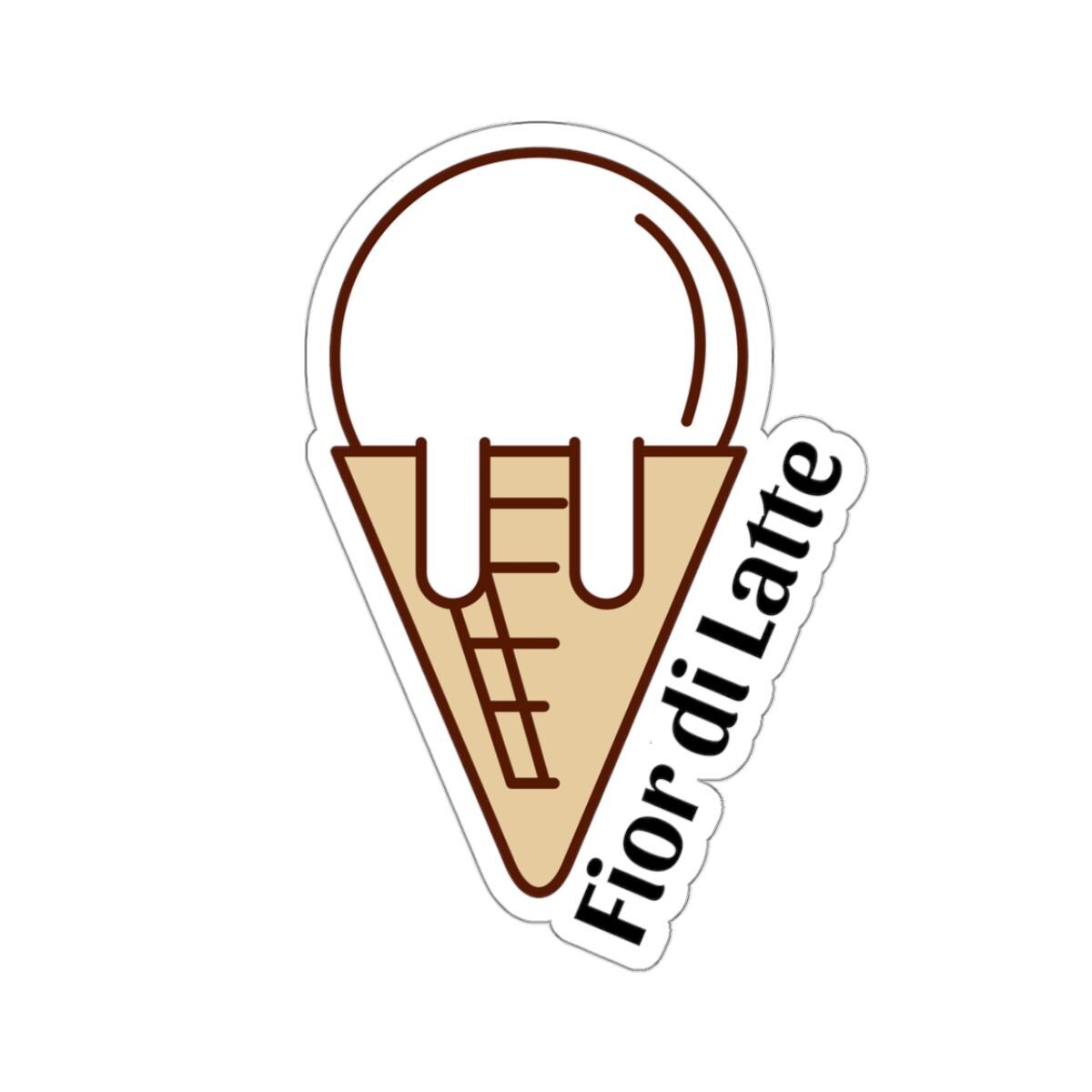 Fior Di Latte, Gelato Sticker, Ice Cream Cone, Foodie Gift, Italian ...