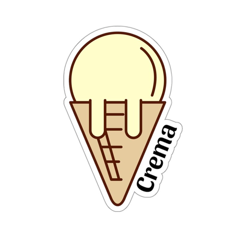 Crema Gelato, Cream, Custard, Gelato Sticker, Ice Cream, Italian ...