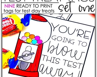 Test Motivation Treat Tags | Testing Motivation Treat Tags | Set ONE