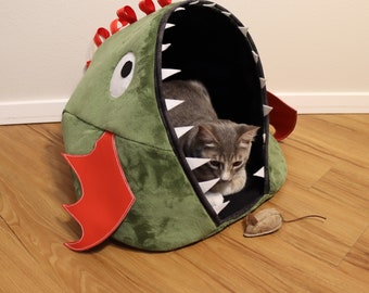 Cama para gatos Monster Mouth, cama para perros o cama para mascotas--Patrón de costura PDF