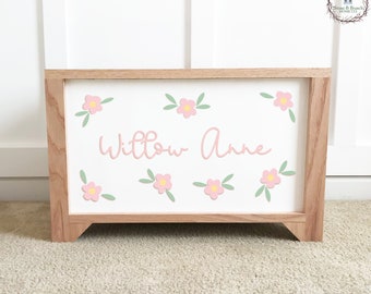 Daisy Toy Box - Personalized Wood Toy Box - Handcrafted Wood Toy Chest - Toy Storage Box for Kids