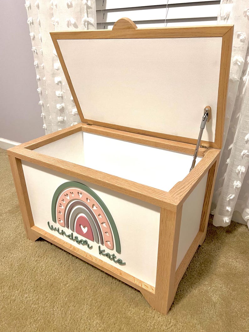Rainbow Toy Box Personalized Wood Toy Box Handcrafted Wood Toy Chest — free download