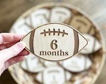 Baby Monthly Milestones Photo Prop - Football Monthly Milestone Marker