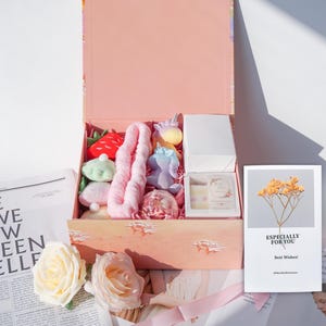 Coffret soins personnels Coffret cadeau bien-être fait main personnalisé pour elle, coffret mariage, coffret spa