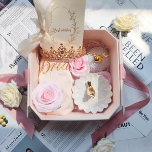 Bridal Giftbox  Engagement giftset for her, Bride Box, Bridal Shower Gift, makeup giftbox
