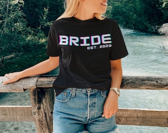 Gift for Bride, Gamer Bride, Funny Bride Shirt, Newlywed Gift, New Wife Shirt, Engagement Gift, Its Giving Wifey, Retro Bride Shirt,