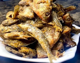 Fried baby tilapia/ One Man Thousand/ Ghana Fish/ One Mouth Thousand