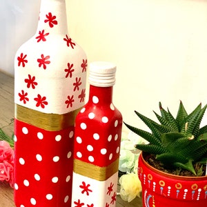 Hand painted bottles set