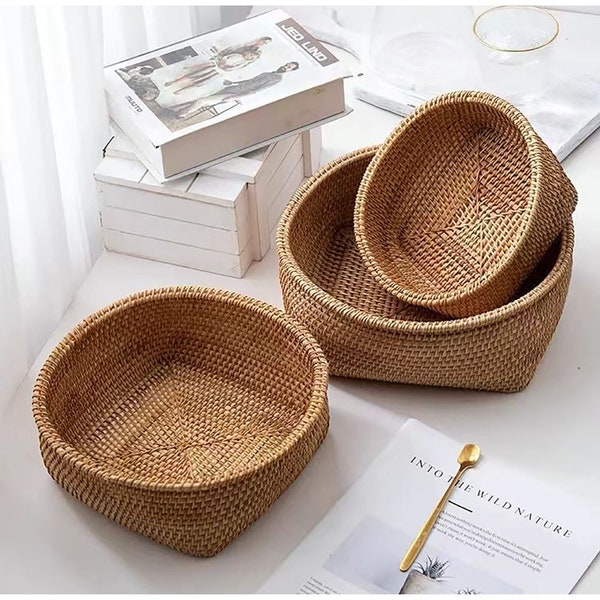 Wooden Bread Basket Etsy