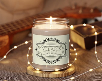 Velaris City of Starlight Scented Soy Candle in a 9oz I ACOTAR inspired candles I Night Court Acotar I Book Lover Gift I Romantasy Candles