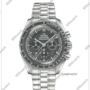 Digital download Art - OMEGA Speedmaster illustration